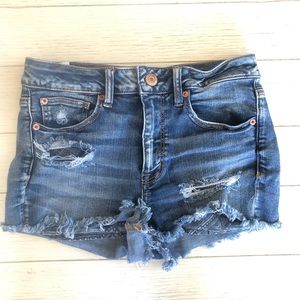 American eagle distressed shorts